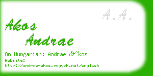 akos andrae business card